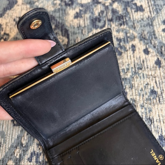 Chanel Black caviar Compact Wallet - Picture 11 of 14